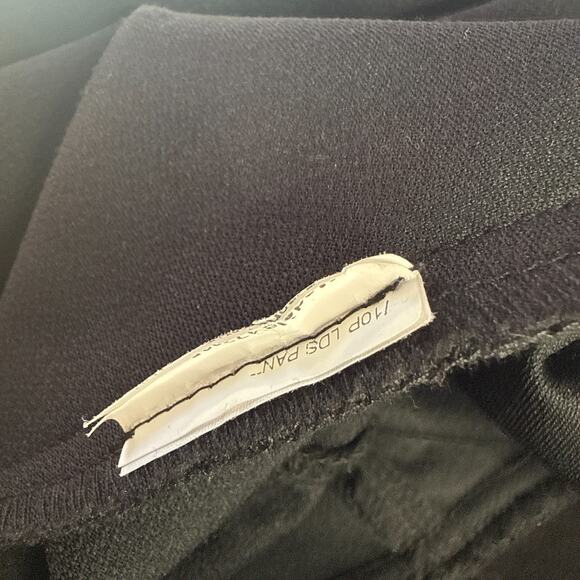 Joseph Ribkoff Black Ruched Satin Front Pull-On Pants Size 12 Made in Canada - Picture 13 of 13